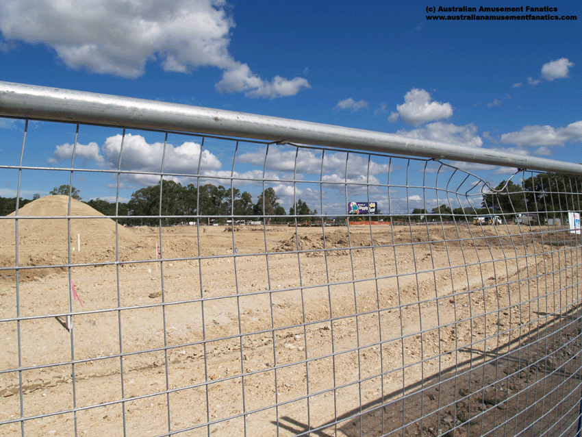 Cleared land infront of the Cyclone.  This used to be dedicated to car parking.